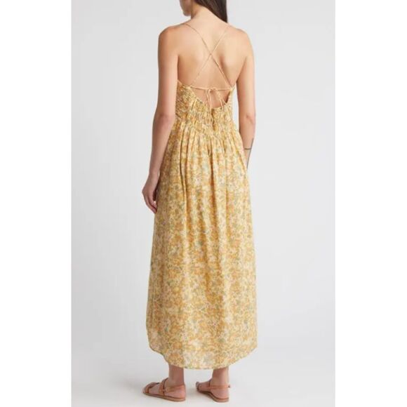 NWT Treasure & Bond Smocked Bodice Strappy Back Cotton Maxi Dress Sz XXL - Picture 8 of 10